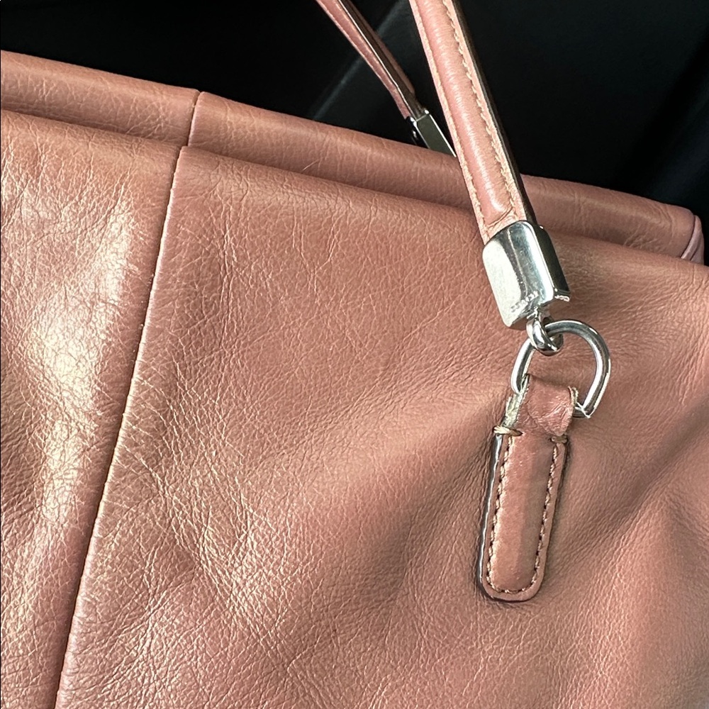 Coach Madison East/West Satchel Rose Leather Shoulder Bag - Picture 15 of 17